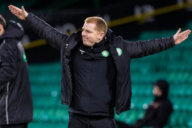 Neil Lennon appears mindful of the 16-point gap between his Celtic team and Rangers ahead of Saturday's derby despite renewed confidence provided by recent form. (Photo by Craig Williamson / SNS Group)