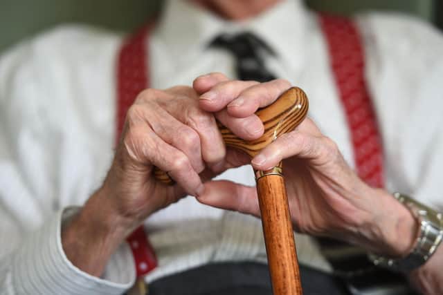An elderly man, as new figures reveal that healthy life expectancy for Scots has fallen for the last four years for women and the last three for men. Photo: Joe Giddens/PA Wire