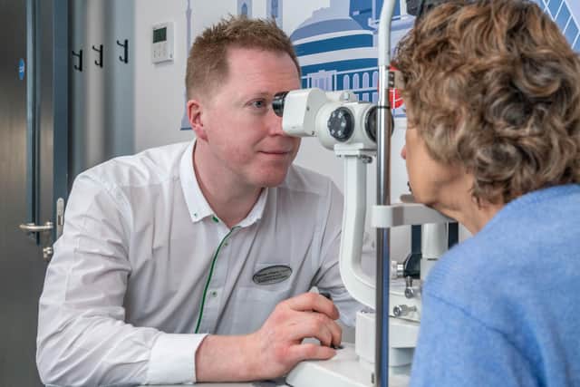 Michael O'Kane, from Specsavers in Morningside and Cameron Toll, is among those volunteering at the special clinics this winter