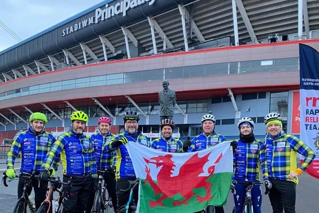 Pictured, left to right, are the Lasswade group - Craig Adam, Andy Cannon, Craig Brown, Craig Mackay, Scott Walkingshaw, Kevin Greig, Sean Hadden, Michael Farquhar. Picture: Contributed