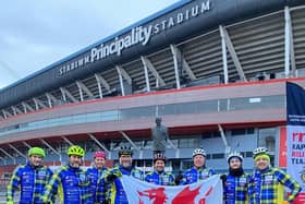 Pictured, left to right, are the Lasswade group - Craig Adam, Andy Cannon, Craig Brown, Craig Mackay, Scott Walkingshaw, Kevin Greig, Sean Hadden, Michael Farquhar. Picture: Contributed