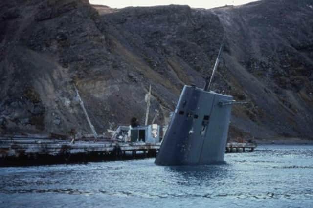 A casualty of war: The Argentinian submarine, Santa Fe.