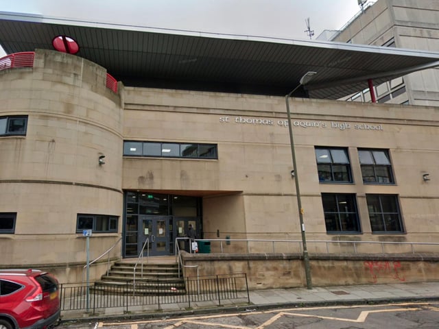 Situated close to The Meadows, St Thomas of Aquin's High School on Chalmers Street finished as the 27th highest ranked school in Scotland for 2022. A total of 58 per cent of its leavers achieved five or more Highers