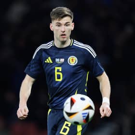 Scotland's Kieran Tierney has emerged as an injury doubt for Euro 2024. (Photo by Ross Parker / SNS Group)