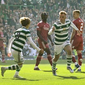 Stephen Welsh netted an early goal for Celtic.  (Photo by Rob Casey / SNS Group)