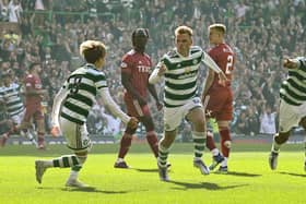 Stephen Welsh netted an early goal for Celtic.  (Photo by Rob Casey / SNS Group)