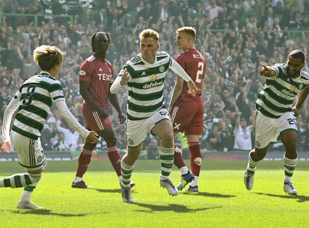 Stephen Welsh netted an early goal for Celtic.  (Photo by Rob Casey / SNS Group)
