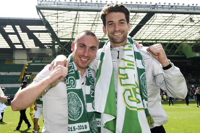 Charlie Mulgrew, right, is a good friend of former Celtic team-mate Scott Brown, left.