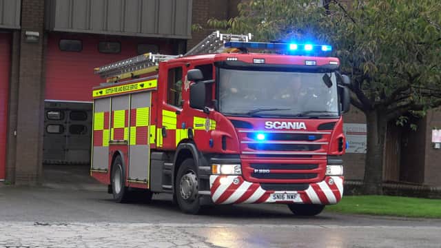 Fire crews in attendance at Moray gorse fire.