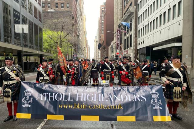 The Atholl Highlanders during the parade