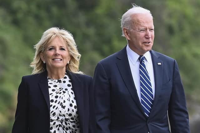 U.S. President Joe Biden with first lady Jill Biden