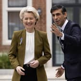 Rishi Sunak greets EU Commission President Ursula von der Leyen in Windsor this week (Picture: Dan Kitwood/WPA pool/Getty Images)