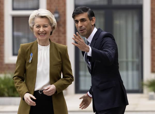 Rishi Sunak greets EU Commission President Ursula von der Leyen in Windsor this week (Picture: Dan Kitwood/WPA pool/Getty Images)
