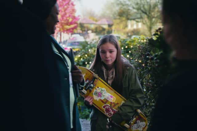 Undated handout image issued by John Lewis and Partners of their 2022 Christmas advert "The Beginner", which launches qat 8,00am on Thursday. The campaign is set to a soundtrack of All The Small Things, a cover of the Blink 182 song by Mike Gier, and raises awareness of children in care.