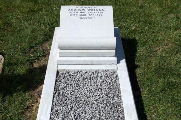 Watson's grave at Richmond Cemetery.