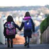 Children returning to school after Covid lockdown in 2020. 
