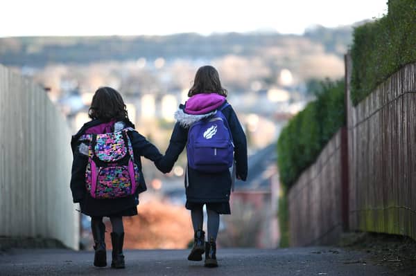 Children returning to school after Covid lockdown in 2020. 