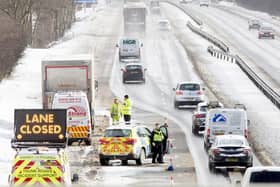 The Met Office has issued a yellow weather warning for snow and ice for Monday and Tuesday with some disruption expected. PIC: SWNS.com