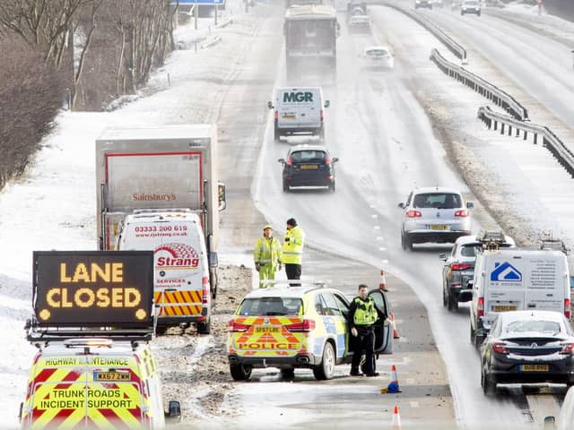 The Met Office has issued a yellow weather warning for snow and ice for Monday and Tuesday with some disruption expected. PIC: SWNS.com