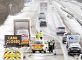 The Met Office has issued a yellow weather warning for snow and ice for Monday and Tuesday with some disruption expected. PIC: SWNS.com