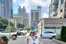 Emily and Katy Hopkinson in Downtown Atlanta.