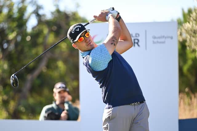 Oliver Roberts in action during the first round of the DP World Tour's Qualifying School on the Lakes Course at Infinitum Golf in Tarragona, Spain. Picture: Octavio Passos/Getty Images.