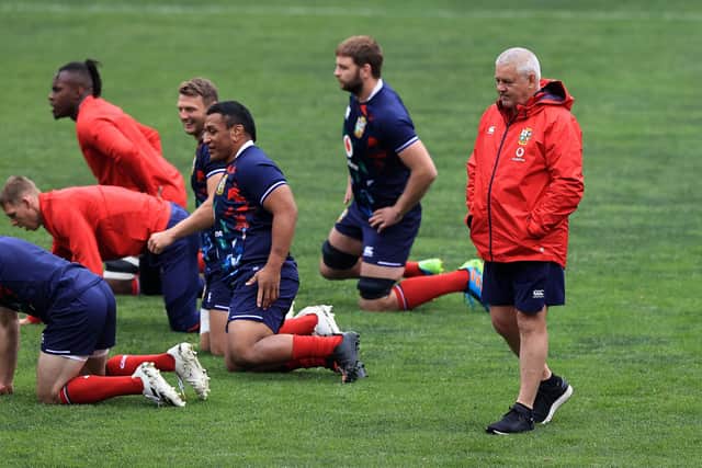 Lions head coach Warren Gatland looks on during training at Emirates Airline Park in Johannesburg. Picture: David Rogers/Getty Images
