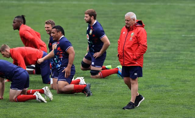 Lions head coach Warren Gatland looks on during training at Emirates Airline Park in Johannesburg. Picture: David Rogers/Getty Images