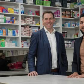 Shane Corstorphine and Addy Mohammed of Simple Online Healthcare. Picture: Stewart Attwood
