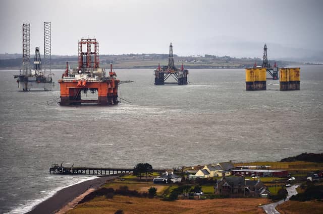 Oil rigs had to be moved into the Cromarty Firth when the oil price crashed in 2016 (Picture: Jeff J Mitchell/Getty Images)