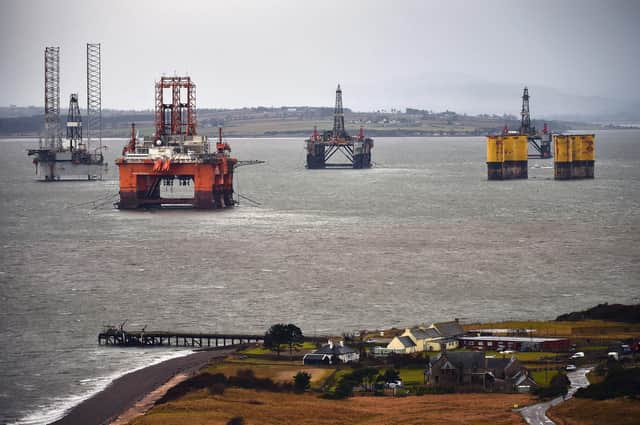 Oil rigs had to be moved into the Cromarty Firth when the oil price crashed in 2016  (Picture: Jeff J Mitchell/Getty Images)
