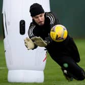 Vasilis Barkas may have to return playing in a loan move before a club considers agreeing a permanent move to end his miserable time with  Celtic. (Photo by Craig Foy / SNS Group)