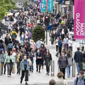 Shoppers out and about in the centre of Glasgow. Picture: Jane Barlow/PA