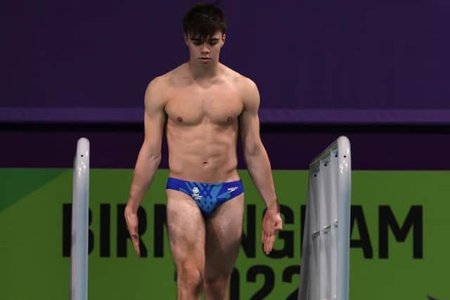 Edinburgh diver Danny Mabbott prepares to take the plunge