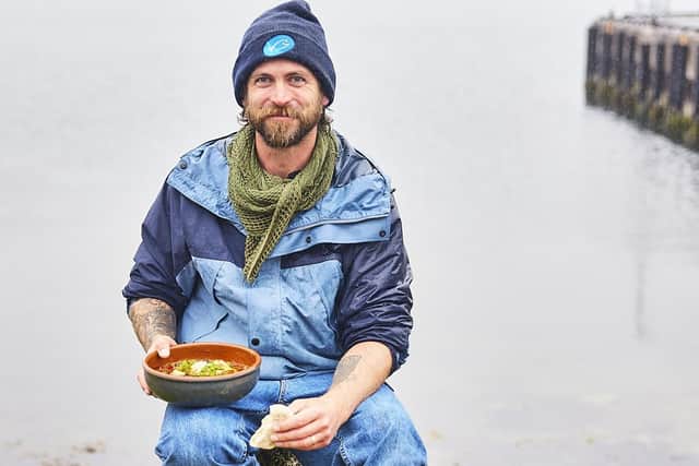 Celebrity chef James Strawbridge was also in Shetland to film a cookery series showing viewers how to make delicious seafood such as crab stew, using only sustainably caught seafood. Picture: David Loftus