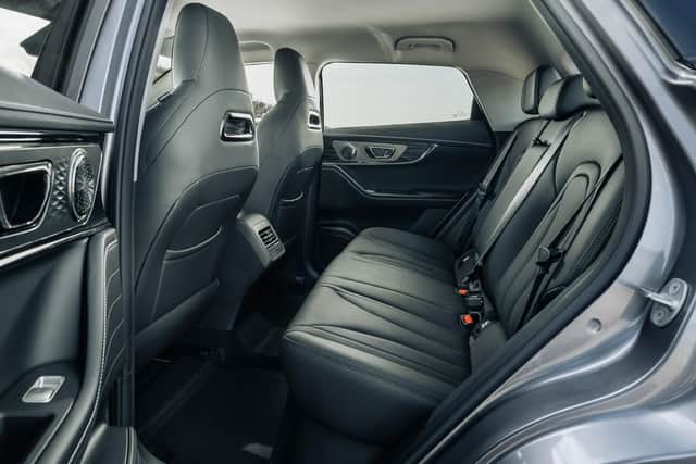 The plush interior