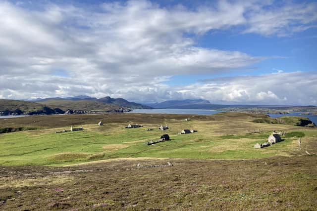 The island, which sits in the Kyle of Tongue, was abandoned by its last residents in 1938 with the houses built by its first inhabitants still standing. PIC: Rob Mackay/BBC.