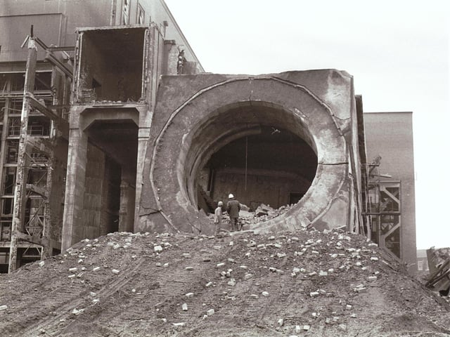 Portobello power station demolition in 1978.