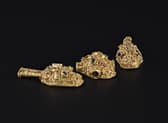 The gold filigree items found packed in the Galloway Hoard. PIC:  NMS.