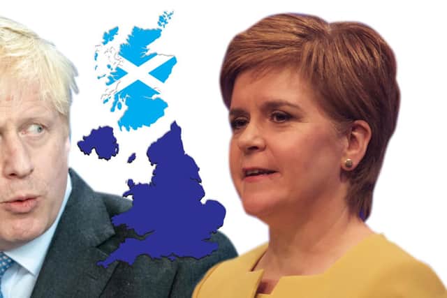 Nicola Sturgeon has told Boris Johnson it is a matter of 'when, not if' a second independence vote will take place (Graphic: Kim Mogg/JPI Media)