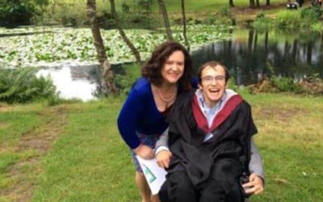 Seonaid Cooke (left) with her son, Joshua Hepple (right).