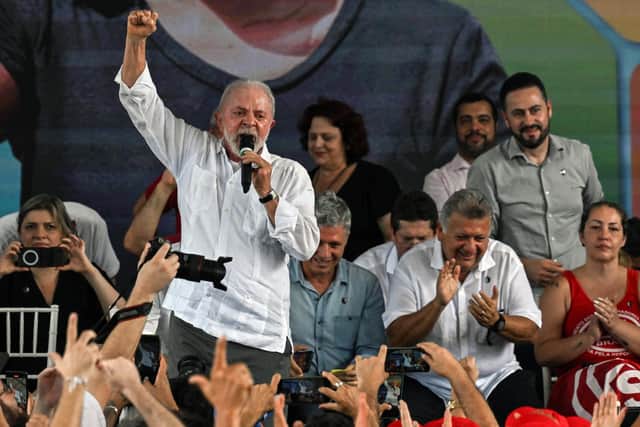 Brazilian President Luiz Inacio Lula da Silva made deceptively unambitious promises in a speech that has since resonated around the world (Picture: Nelson Almeida/AFP via Getty Images)
