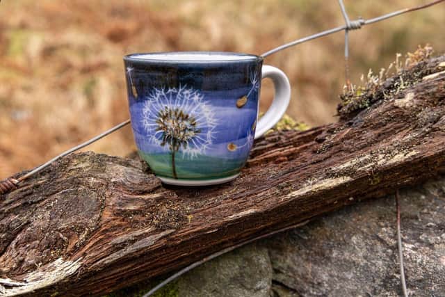 Highland Stoneware's Time Flies mug