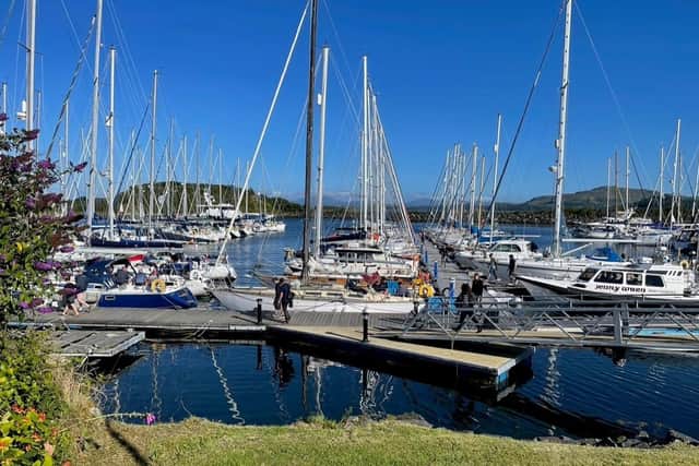 Craobh Marina is located between Lochgilphead and Oban.