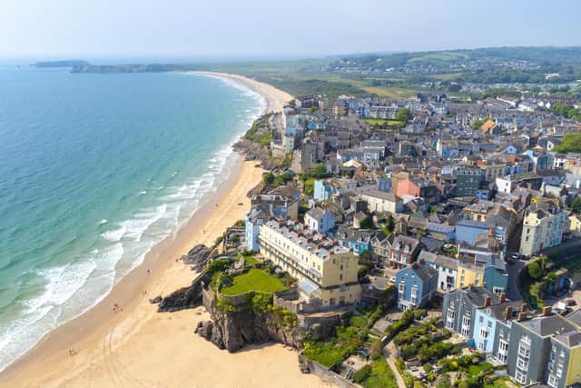 Tenby, Pembrokeshire, Wales, has golden sands and everything you need in a British seaside resort. Pic: Carl Forbes.
