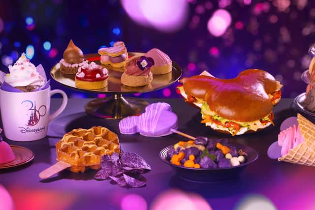 Some of the 30th anniversary food and beverage items at Disneyland Paris. Pic: PA Photo/Disney.