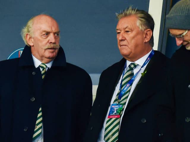 Celtic majority shareholder Dermot Desmond, left, and chief executive Peter Lawwell.