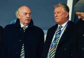Celtic majority shareholder Dermot Desmond, left, and chief executive Peter Lawwell.