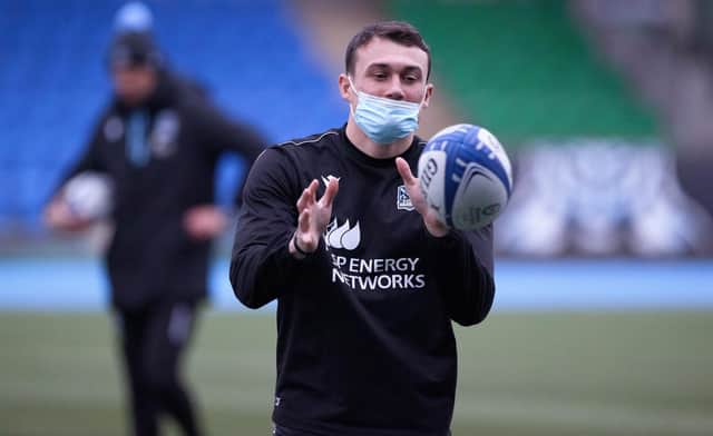 Cole Forbes during Glasgow Warriors training on Tuesday. (Photo by Craig Williamson / SNS Group)