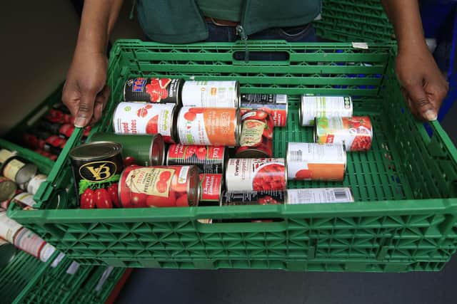 Survival rations: Trussell Trust Foodbank said it had its busiest period ever recorded between April and September this year.